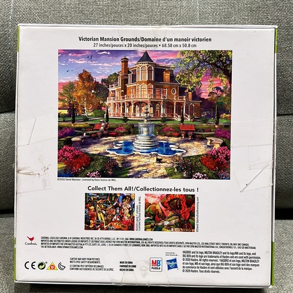 🔴3/$25🔴Big Ben Victorian Mansion Grounds Jigsaw Puzzle 750 Pieces MB - Picture 2 of 4